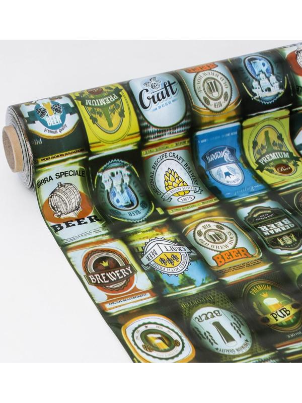 Клеёнка столовая на нетканой основе Доляна «Пивная», рулон 20 метров, ширина 137 см, толщина 0,08 мм