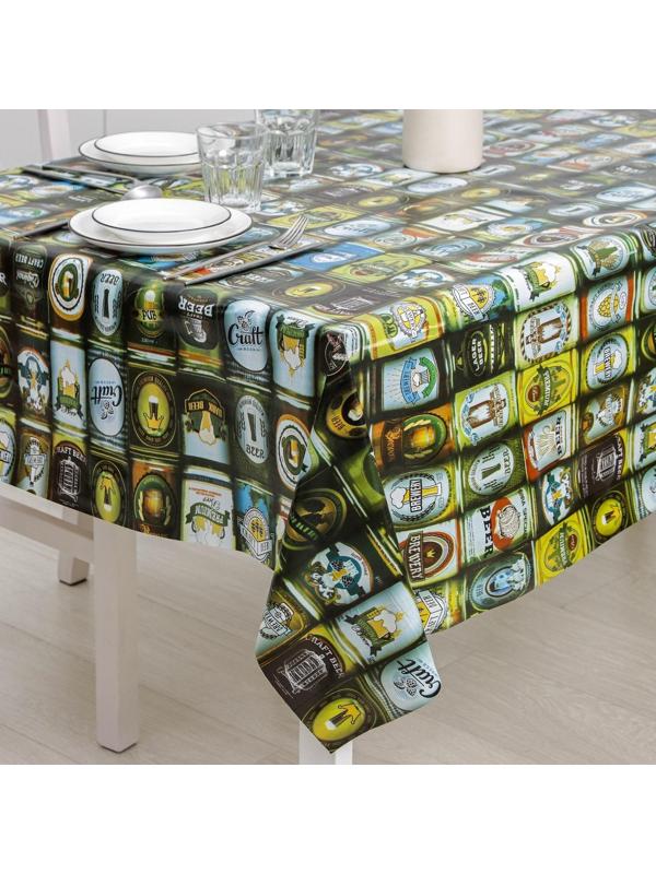 Клеёнка столовая на нетканой основе Доляна «Пивная», рулон 20 метров, ширина 137 см, толщина 0,08 мм