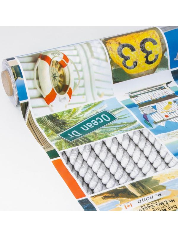 Клеёнка столовая на нетканой основе Доляна «Бриз», рулон 20 метров, ширина 137 см, толщина 0,08 мм