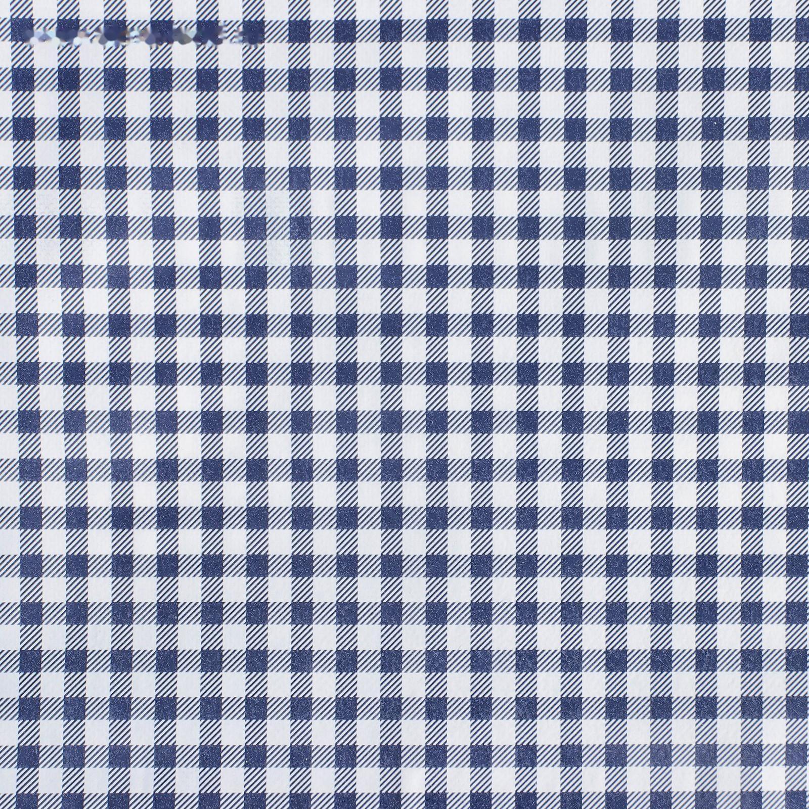 Клеёнка столовая на нетканой основе Доляна «Клетка», рулон 20 метров, ширина 137 см, толщина 0,08 мм, цвет синий