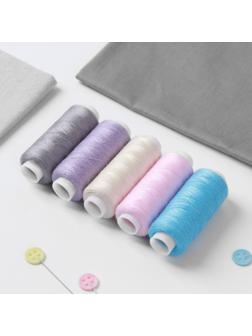 Набор ниток «Нежность», 40/2, 200 м, 5 шт, цвет разноцветный