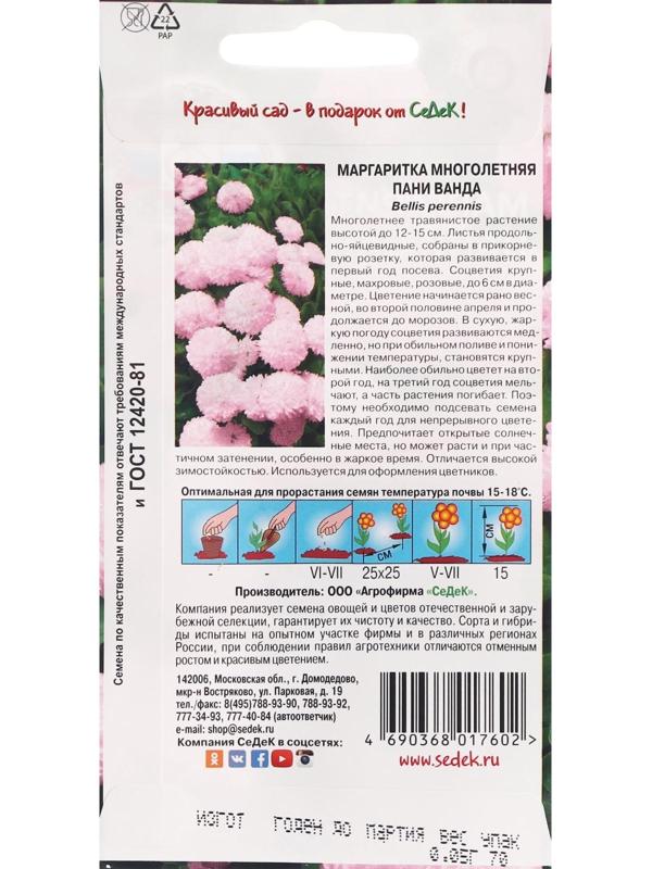 Семена Цветов Маргаритка 