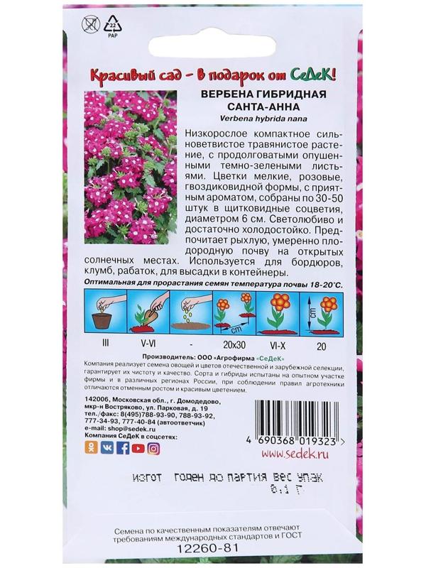 Семена цветов Вербена 