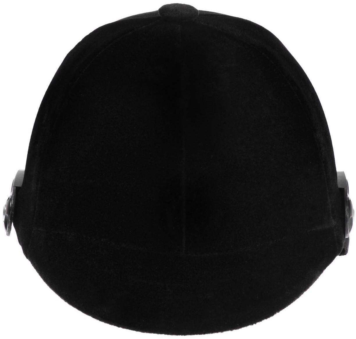 Шлем для верховой езды, бархат, одноразмерный, черный