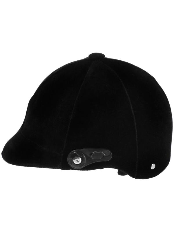 Шлем для верховой езды, бархат, одноразмерный, черный