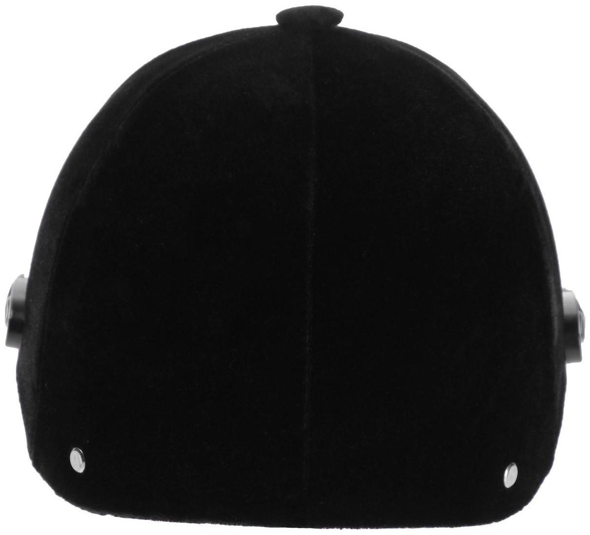 Шлем для верховой езды, бархат, одноразмерный, мягкий подклад, черный