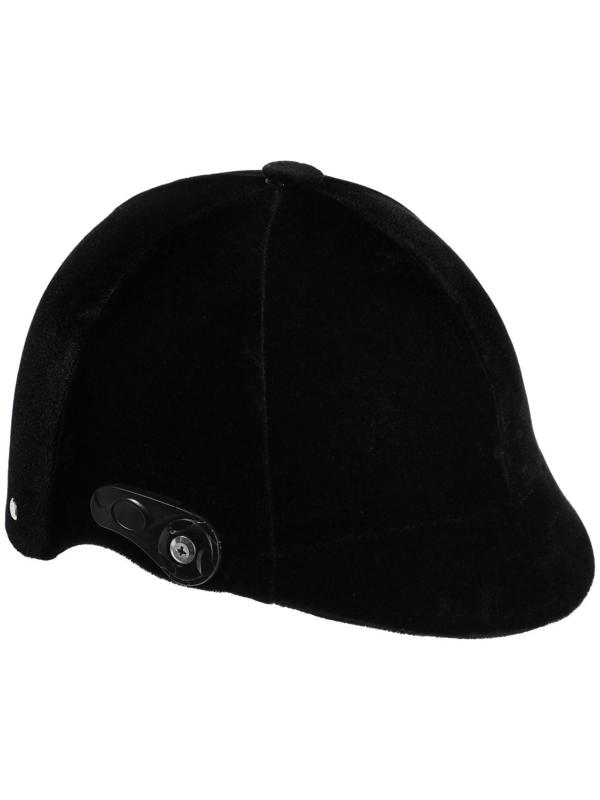 Шлем для верховой езды, бархат, одноразмерный, мягкий подклад, черный