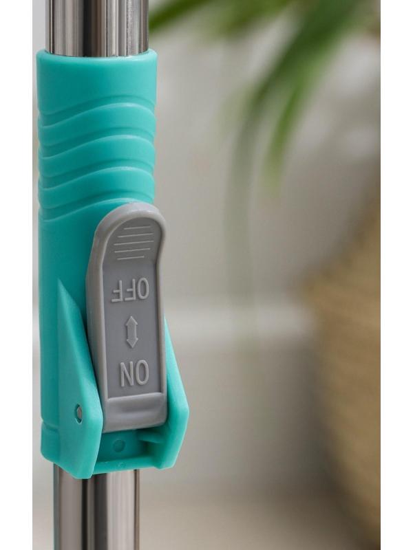 Швабра с отжимом и ведро, насадка из микрофибры, компакт