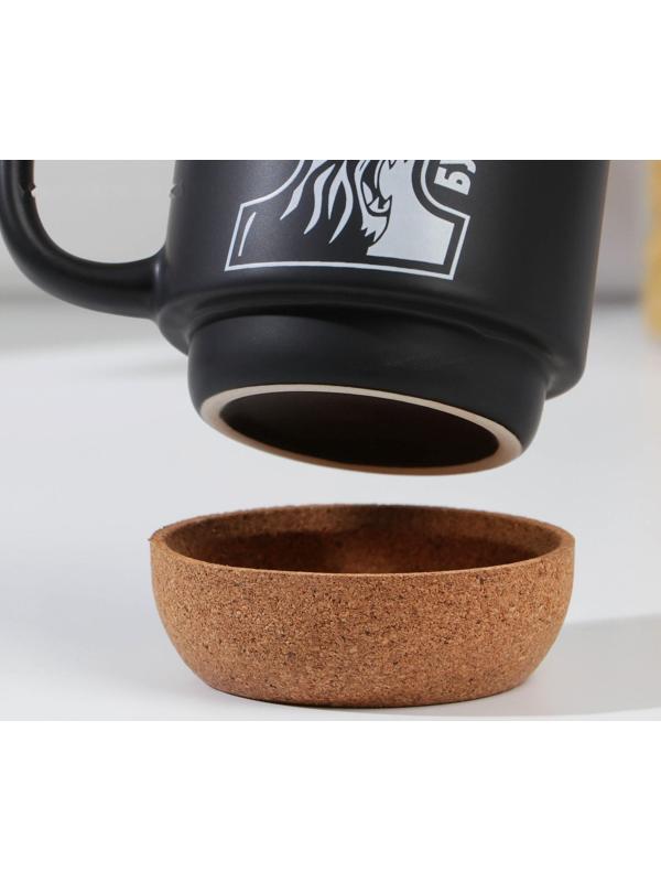 Кружка с пробковым дном «Будь первым», 400 мл