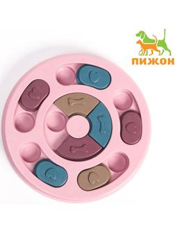 Игрушка интеллектуальная для лакомств, 14 х 3 см, розовая