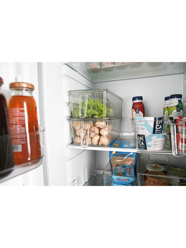 Контейнер для холодильника с крышкой и ручкой RICCO, 32×14,5×10 см, цвет прозрачный