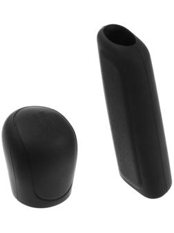 Чехол на ручку КПП, ручник, черный, набор 2 шт