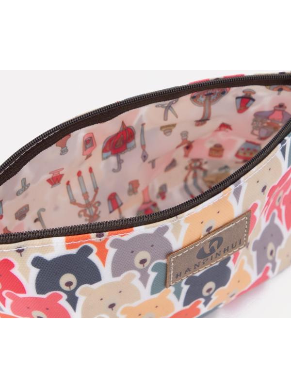 Косметичка на молнии, цвет разноцветный