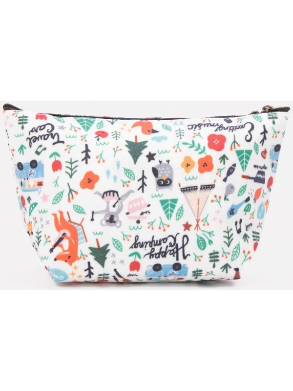 Косметичка на молнии, цвет белый