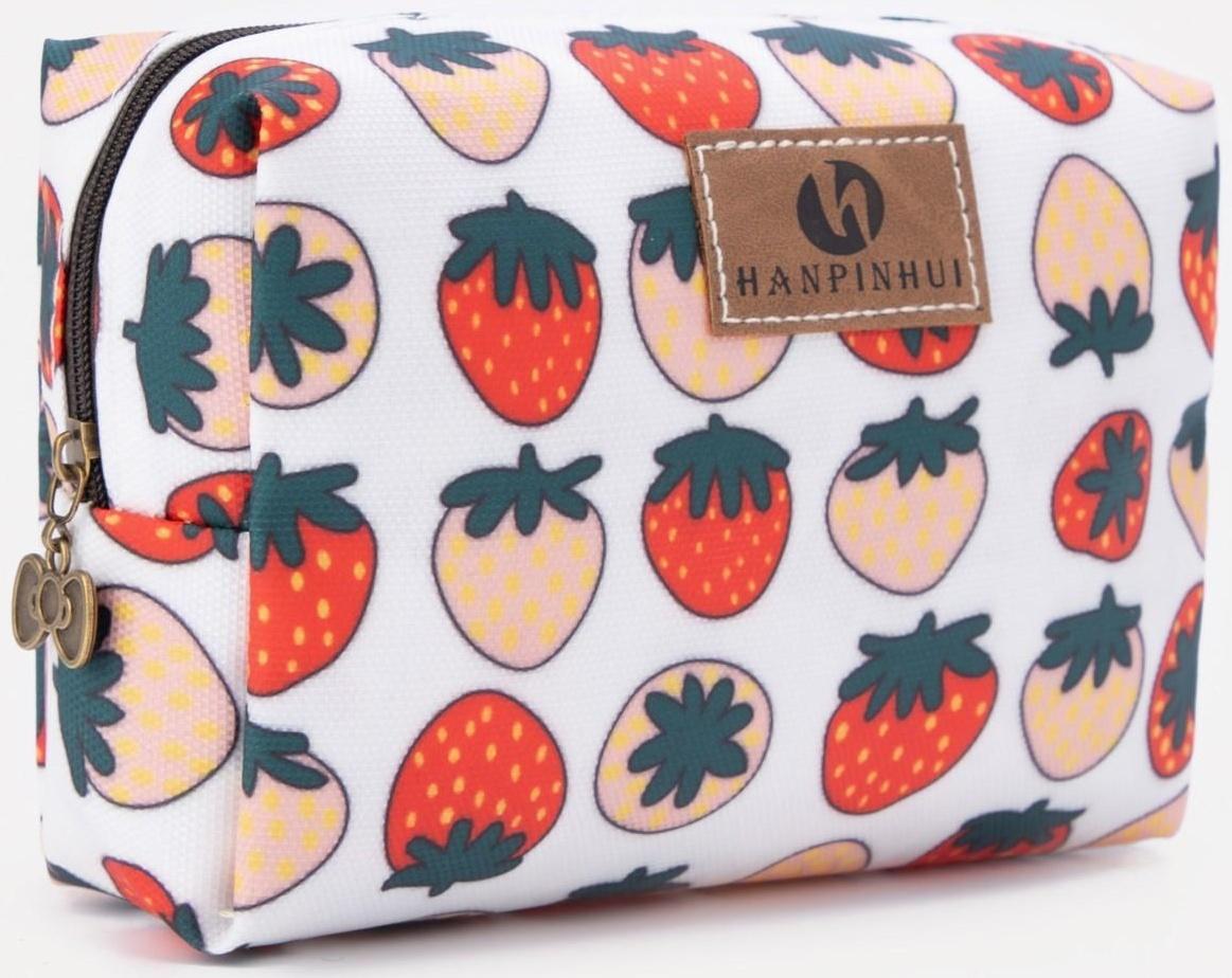 Косметичка на молнии, цвет белый