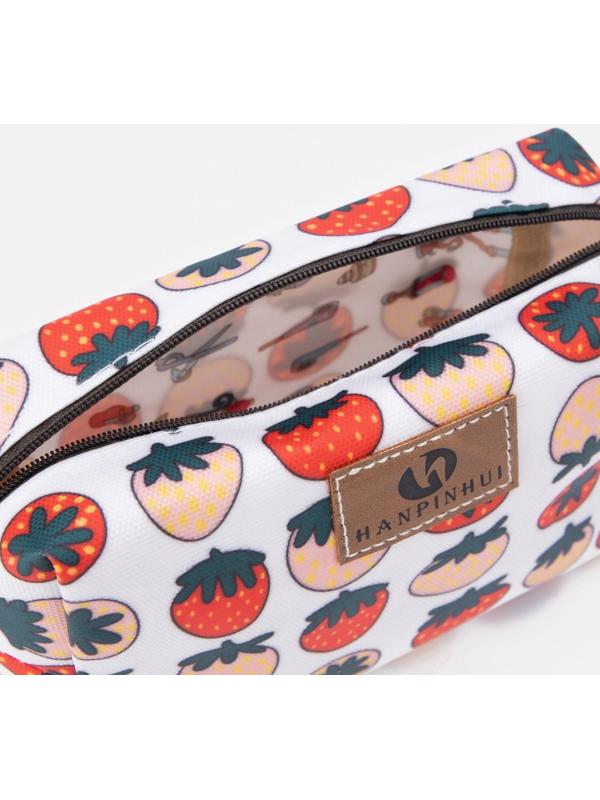 Косметичка на молнии, цвет белый