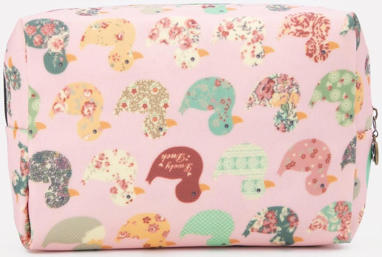 Косметичка на молнии, цвет розовый