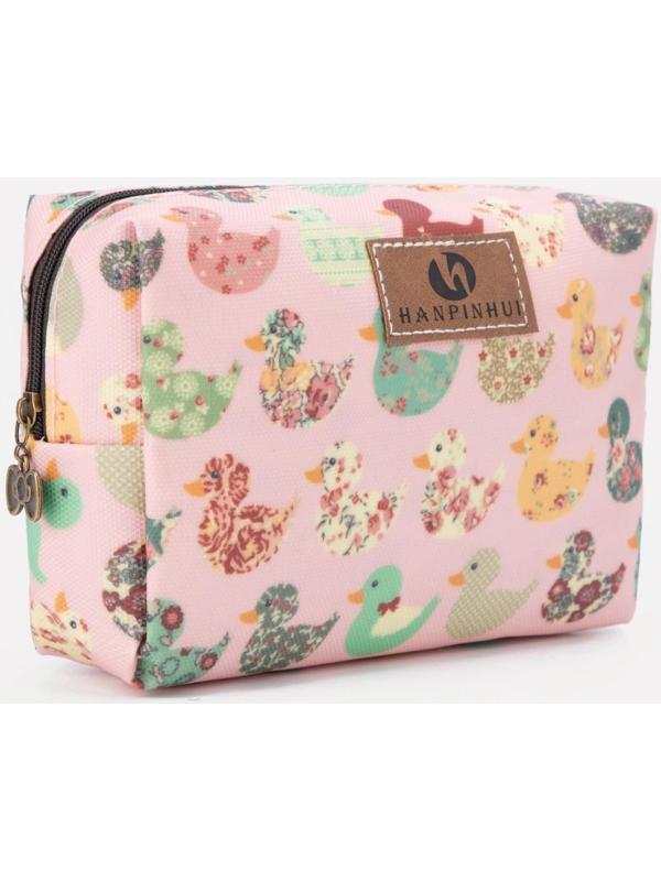 Косметичка на молнии, цвет розовый