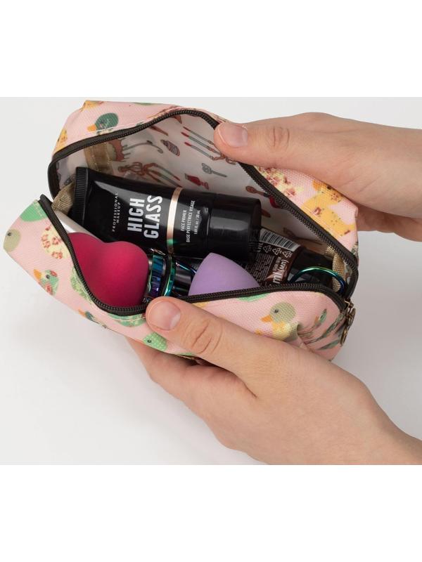 Косметичка на молнии, цвет розовый