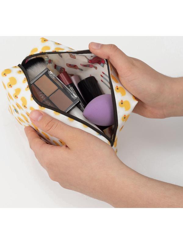 Косметичка на молнии, цвет белый/жёлтый