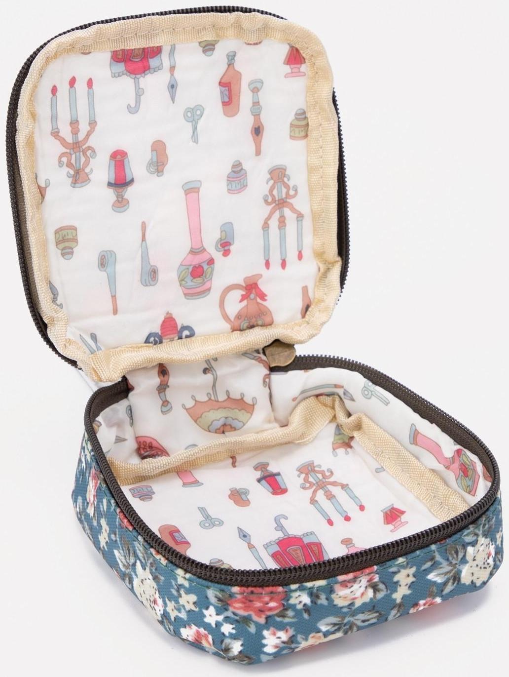 Косметичка на молнии, цвет синий