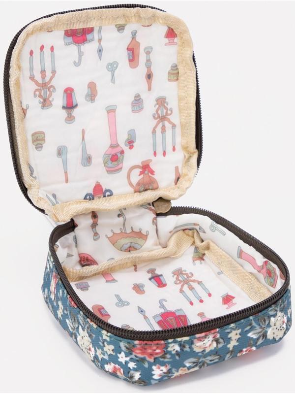 Косметичка на молнии, цвет синий