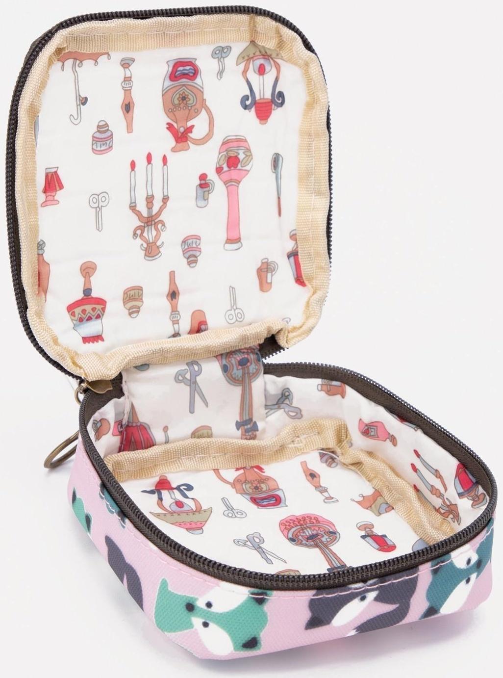 Косметичка на молнии, цвет розовый