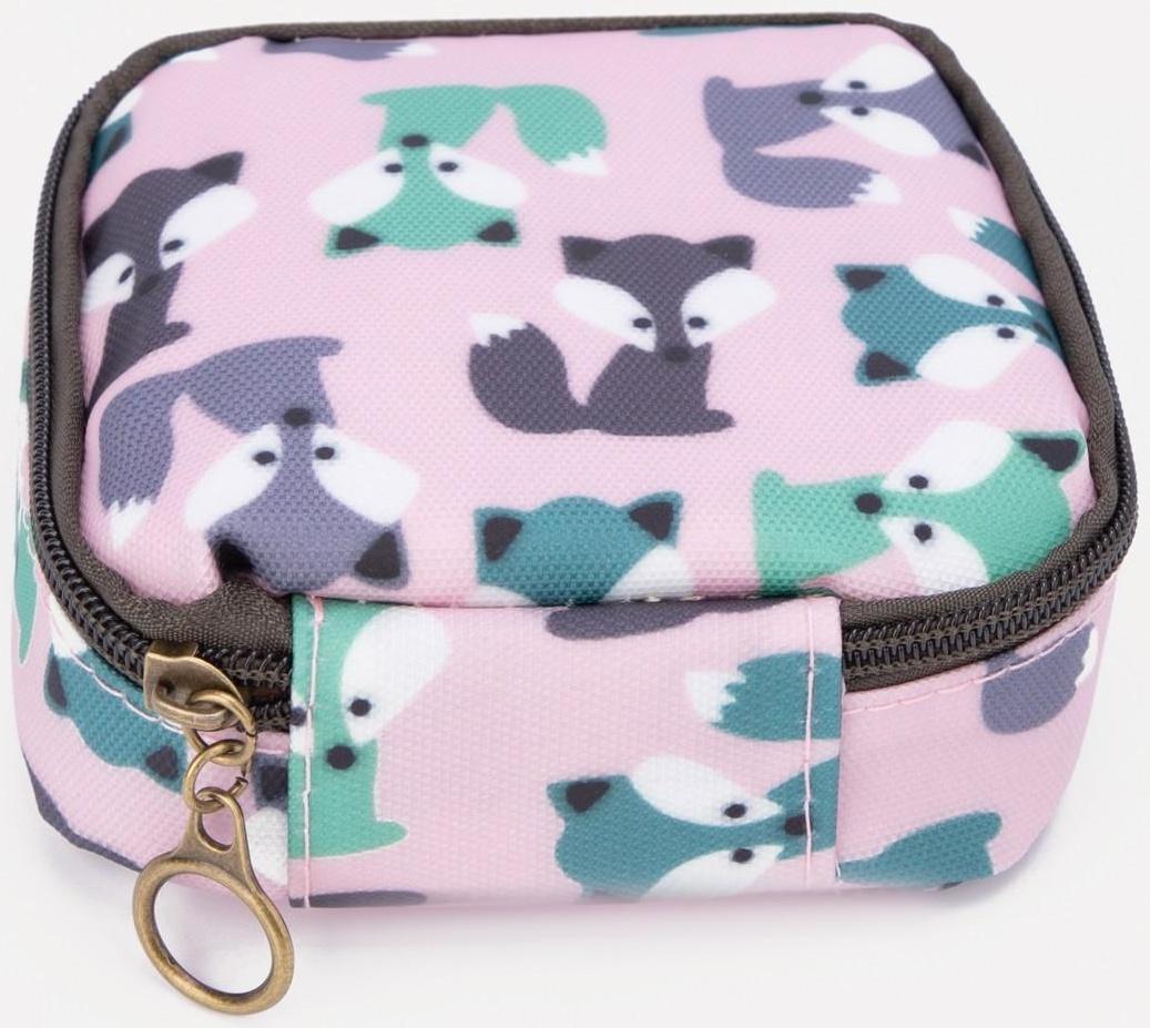 Косметичка на молнии, цвет розовый