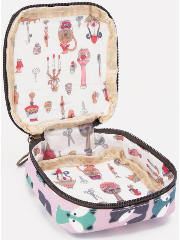 Косметичка на молнии, цвет розовый