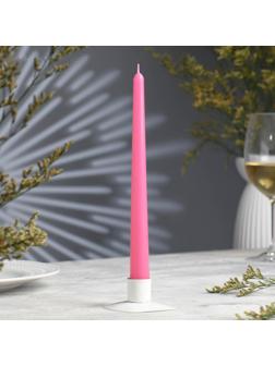 Свеча античная, 2,3х 24,5 см, 5 ч, 55 г, тёмно-розовая