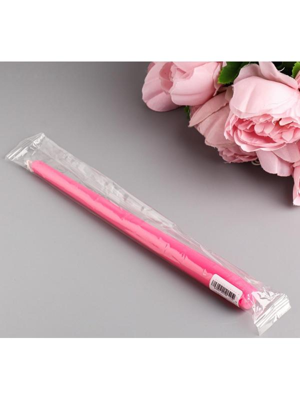 Свеча античная, 2,3х 24,5 см, 5 ч, 55 г, тёмно-розовая