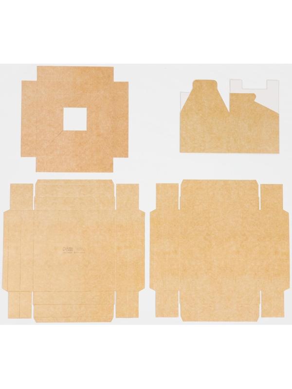 Коробка для цветов с вазой и PVC окнами складная «Крафт», 16 х 23 х 16 см