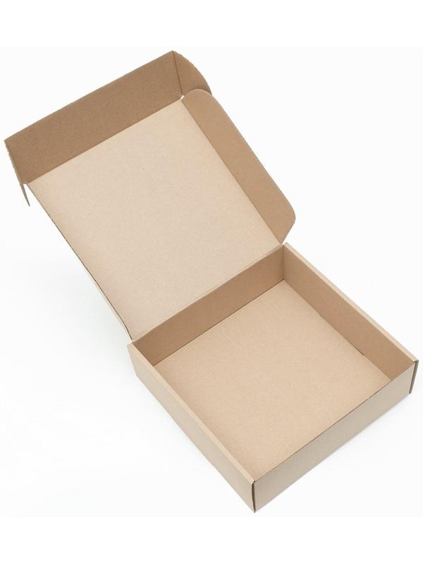 Коробка самосборная, бурая, 24 х 24 х 7,5 см