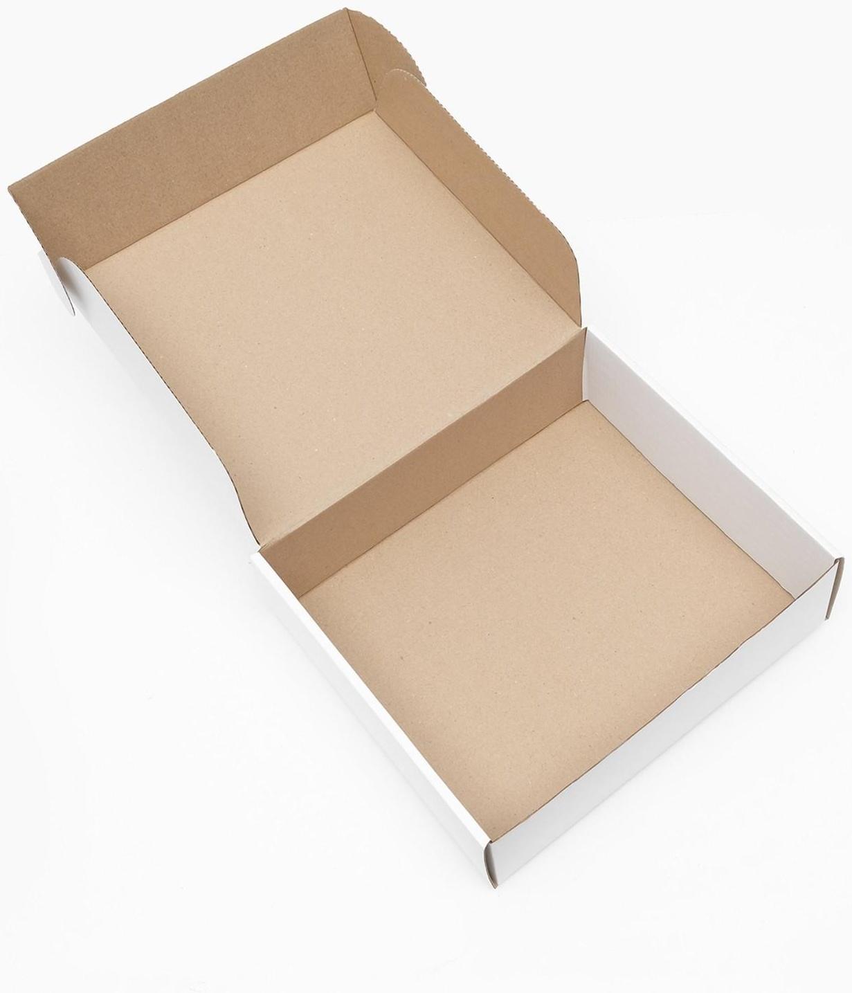 Коробка самосборная, белая, 27 х 24 х 8 см