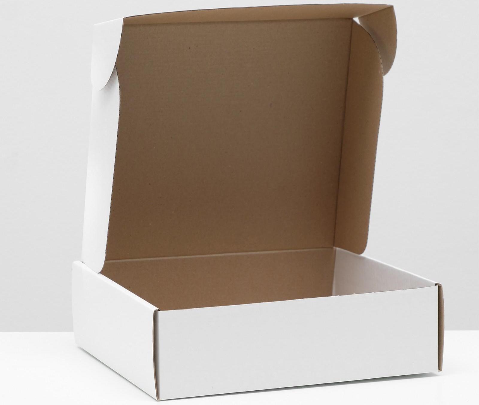 Коробка самосборная, белая, 27 х 24 х 8 см