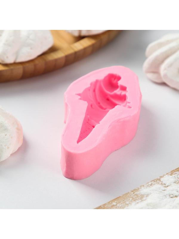 Молд «Рожок», 9,2×6×1,5 см, цвет розовый