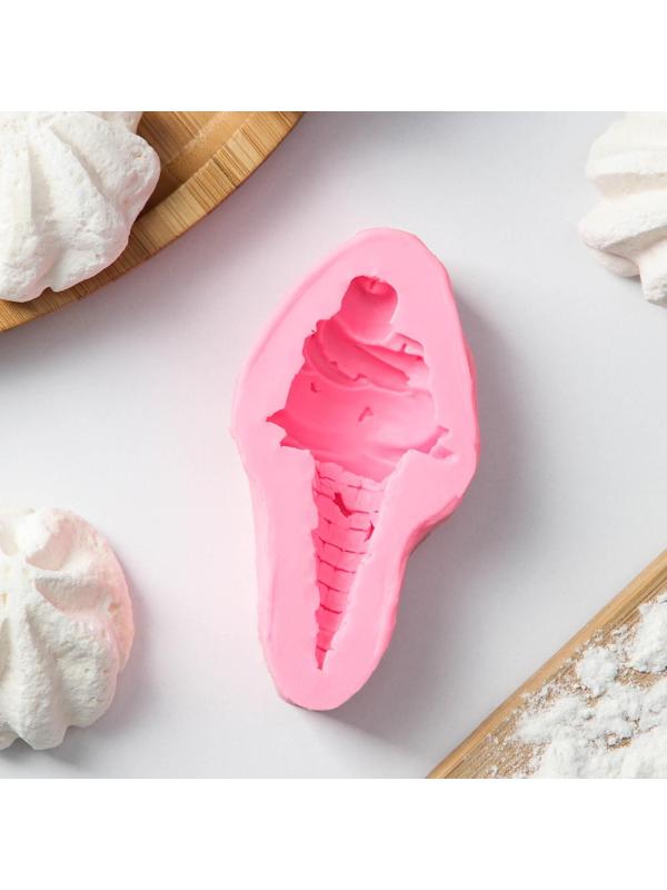 Молд «Рожок», 9,2×6×1,5 см, цвет розовый