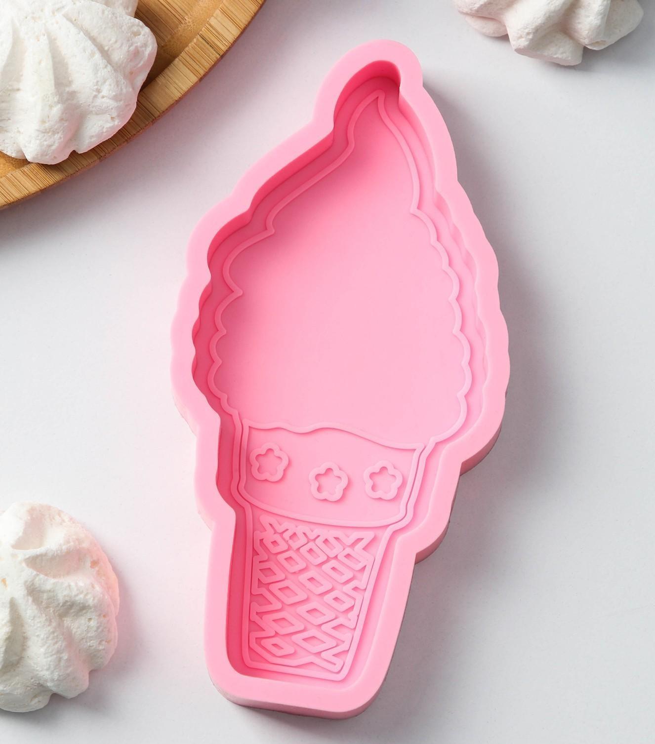 Молд «Мороженка», 15×7,5×2 см, цвет розовый