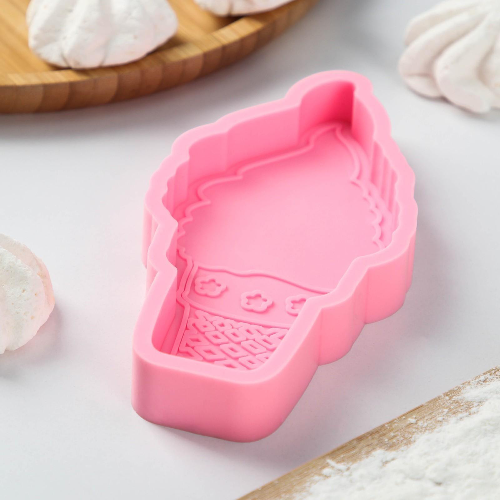 Молд «Мороженка», 15×7,5×2 см, цвет розовый
