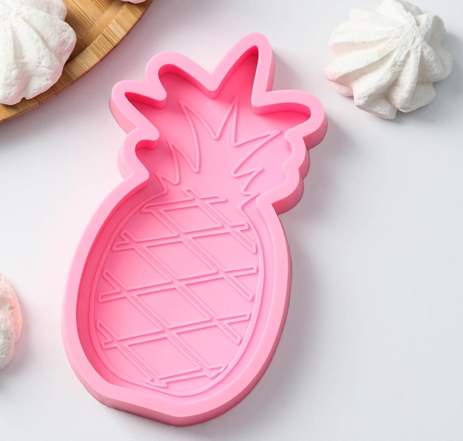 Молд «Ананас», 15,5×8×2 см, цвет розовый