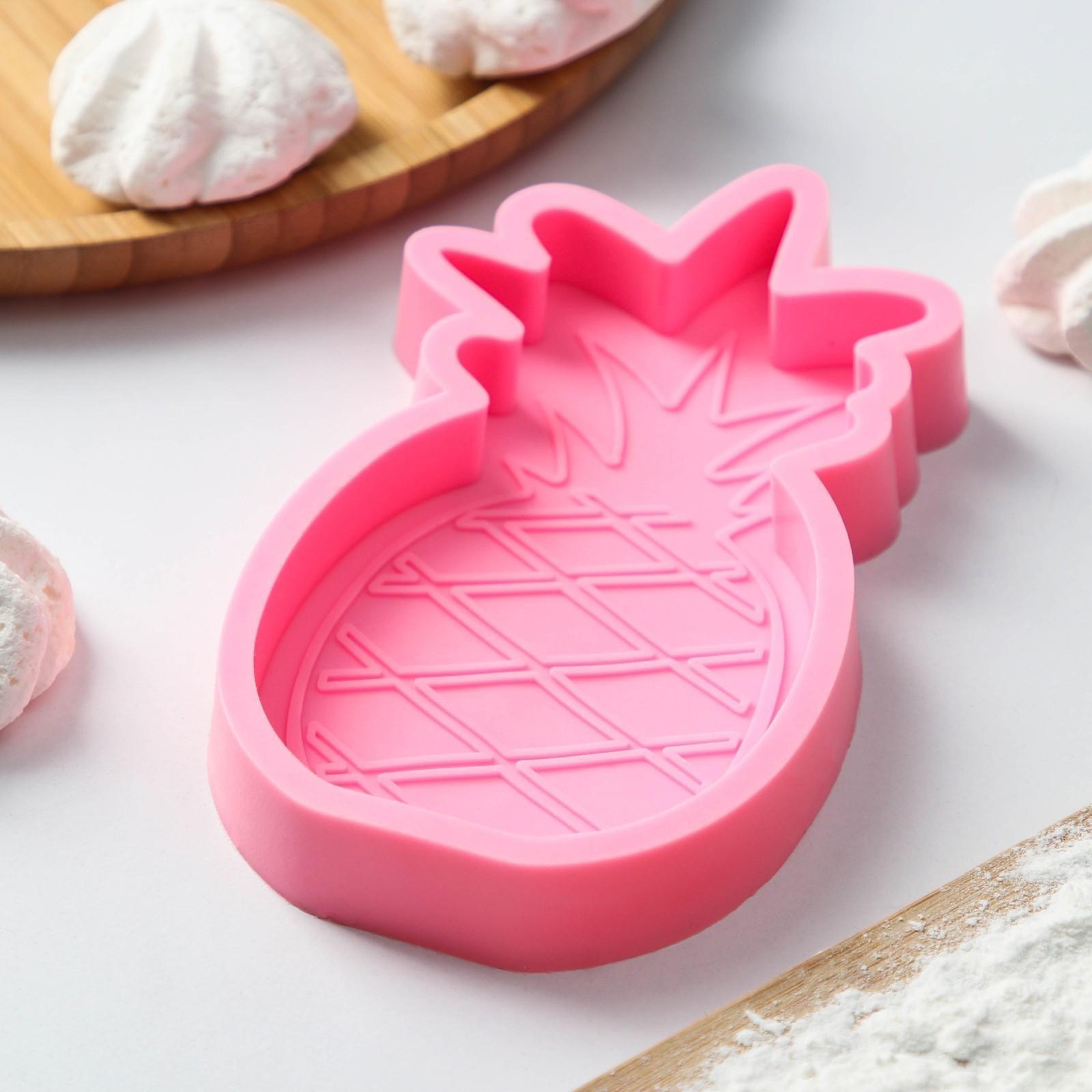 Молд «Ананас», 15,5×8×2 см, цвет розовый