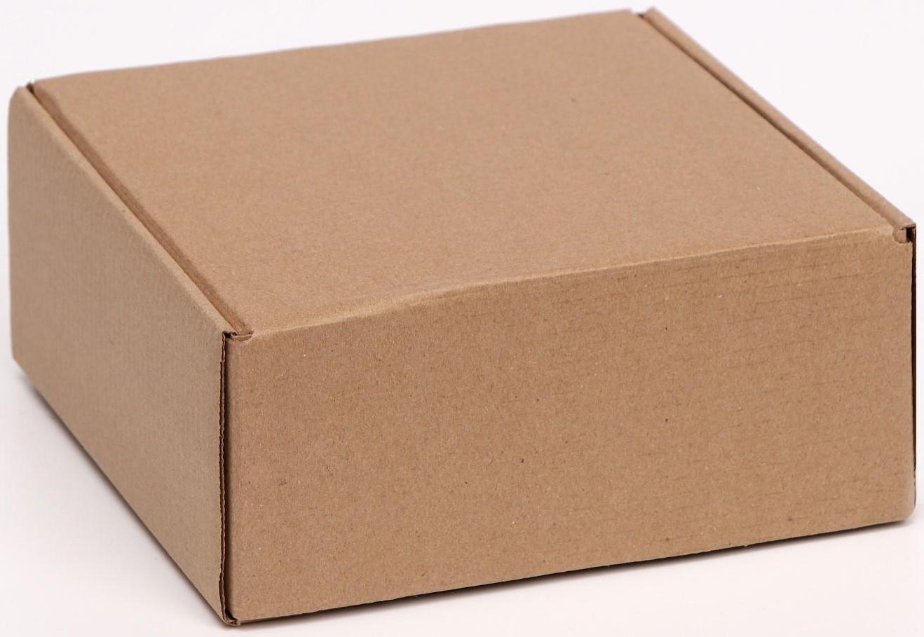 Коробка самосборная, бурая, 18 х 18 х 8 см
