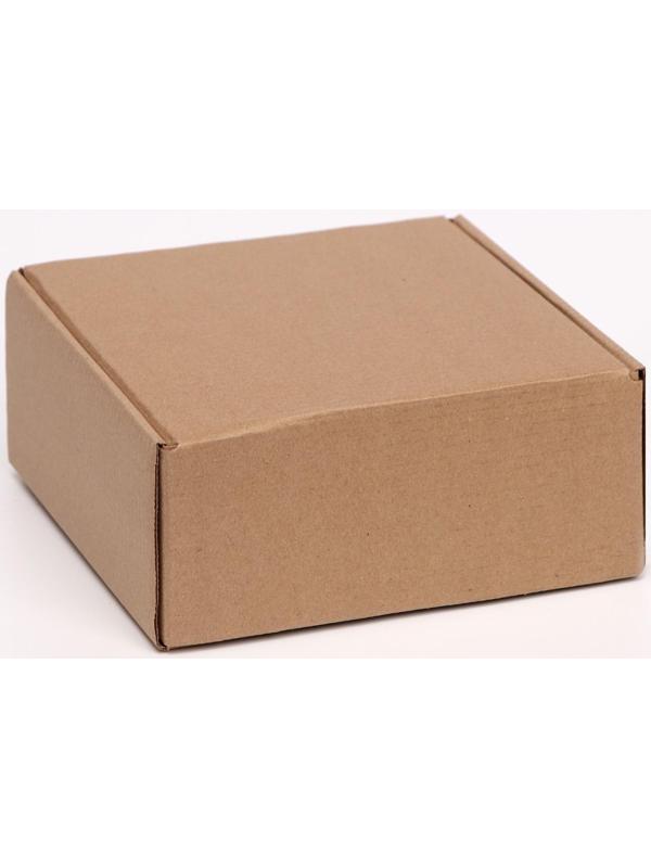 Коробка самосборная, бурая, 18 х 18 х 8 см