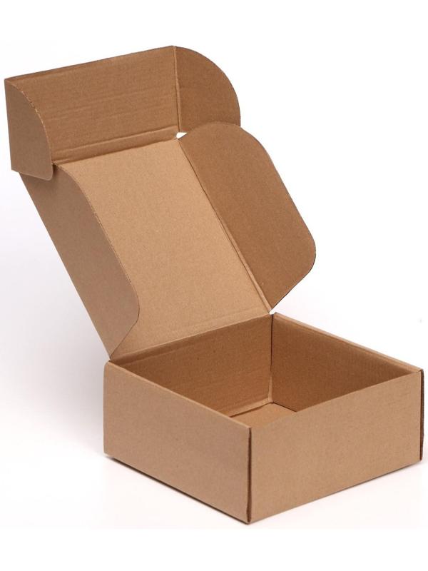 Коробка самосборная, бурая, 18 х 18 х 8 см