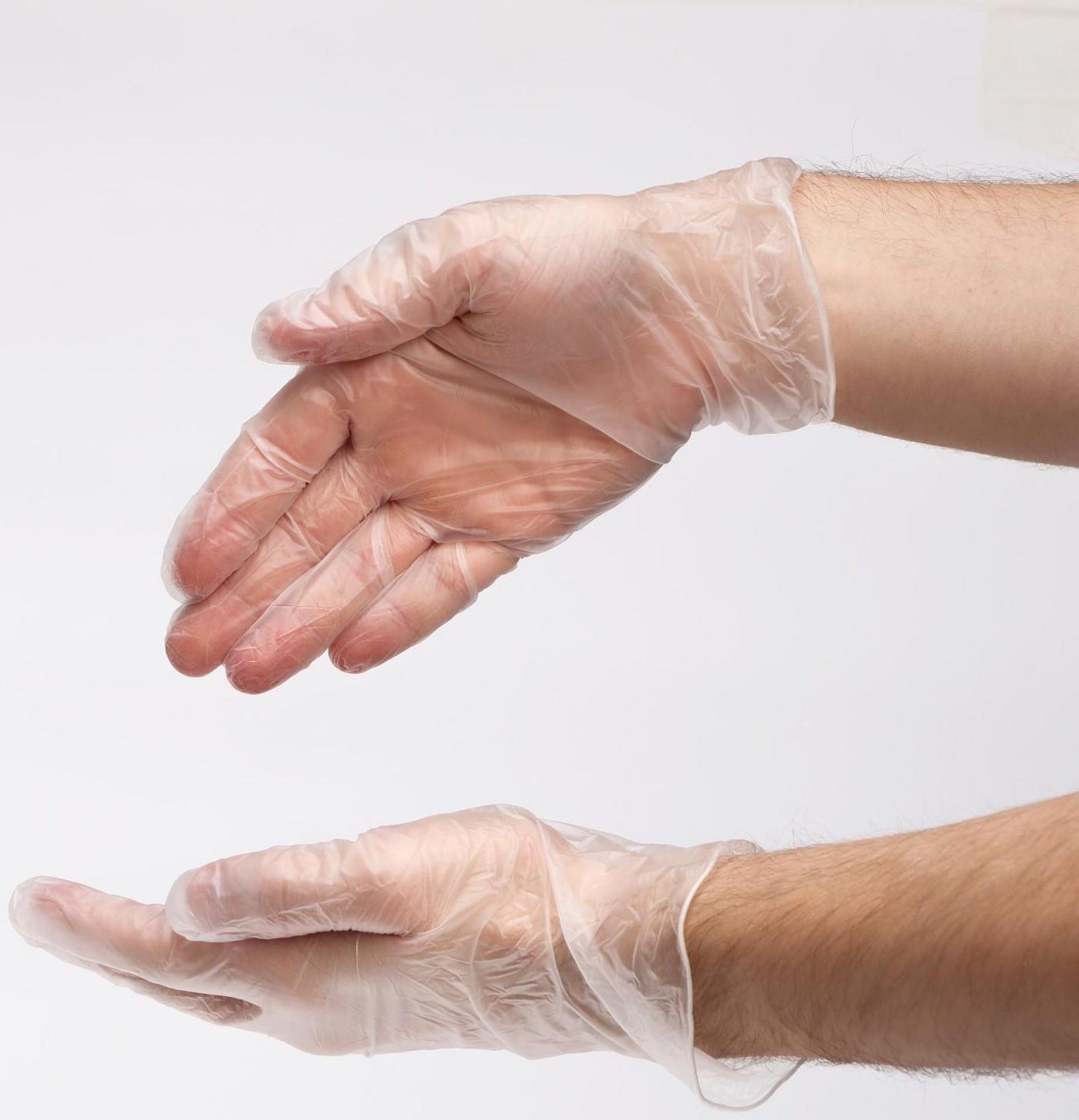 Перчатки виниловые, неопудренные, нестерильные, размер L, 50 пар, прозрачные