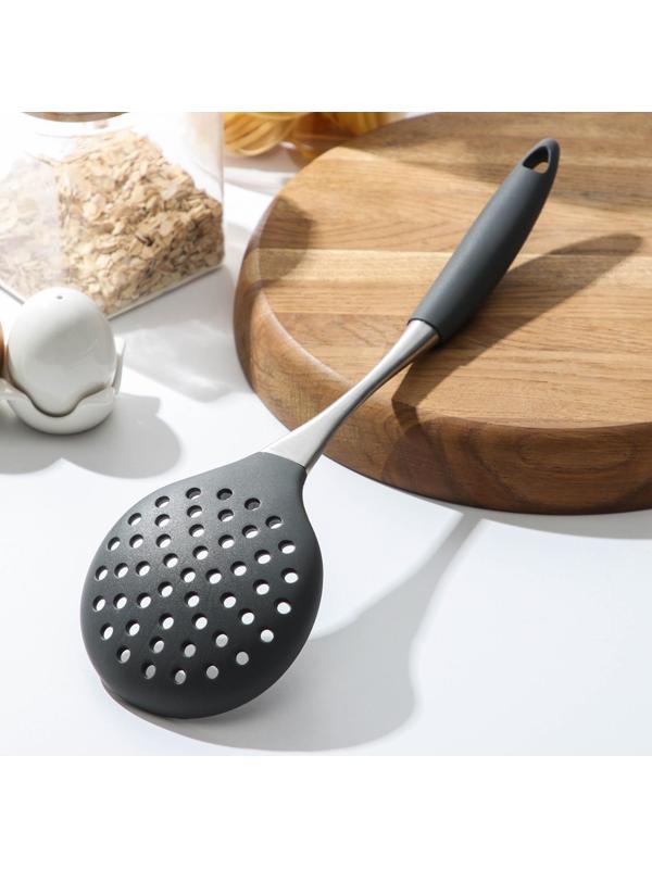 Шумовка Доляна «Дождь», 36 см, цвет серый