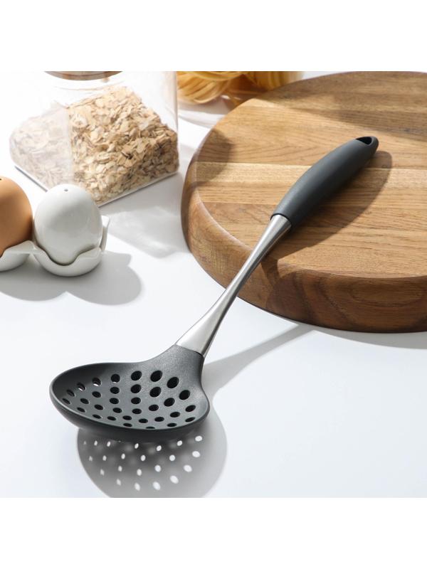 Шумовка Доляна «Дождь», 36 см, цвет серый