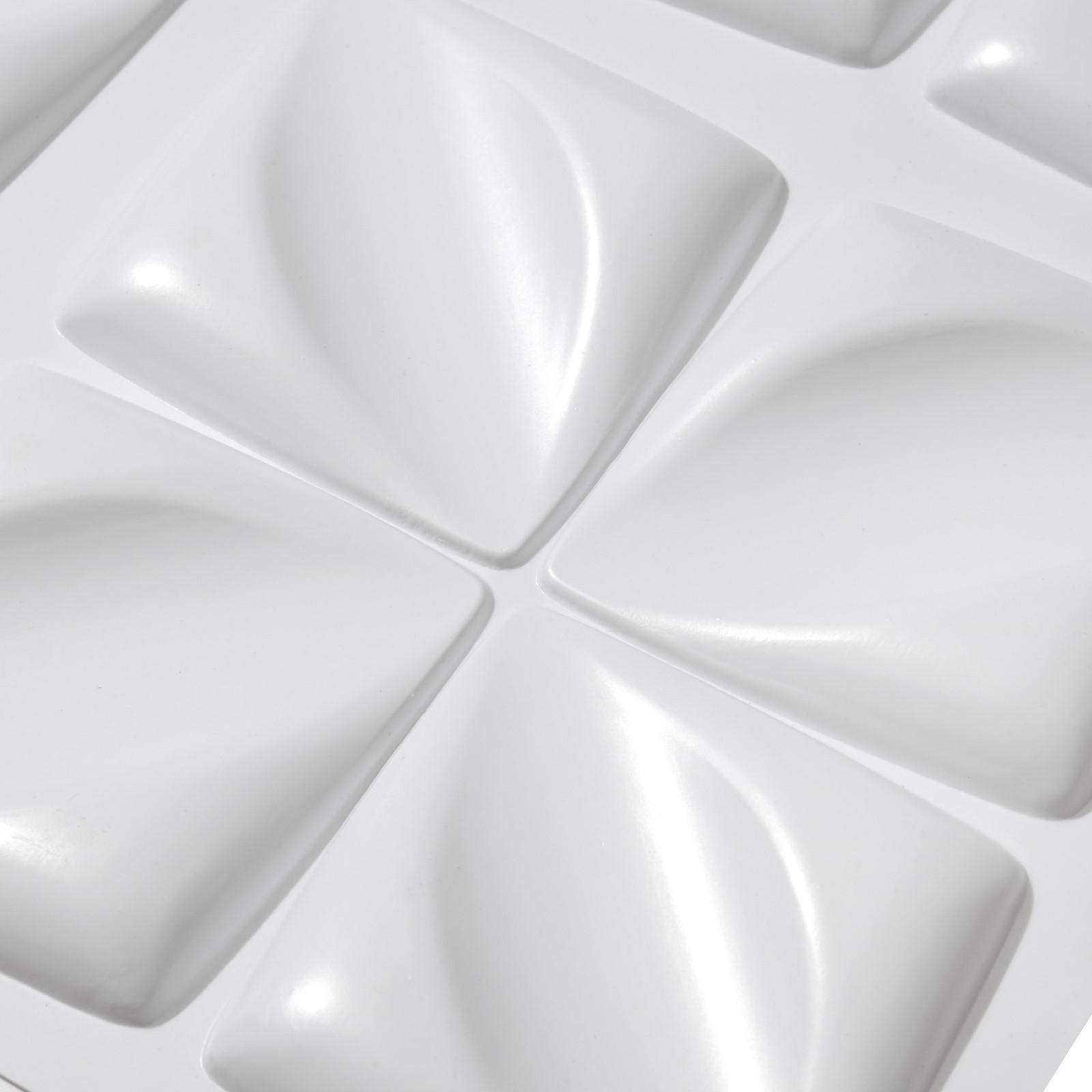 Панель ПВХ отделочная 50*50см белая 