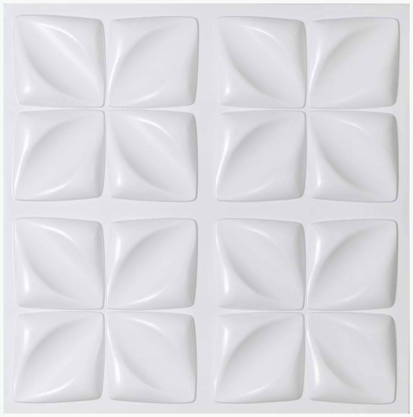 Панель ПВХ отделочная 50*50см белая 