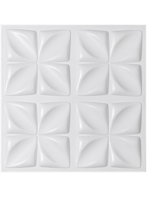 Панель ПВХ отделочная 50*50см белая 